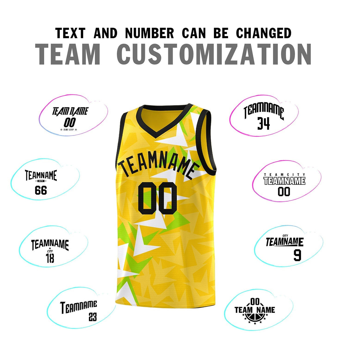 Custom Gold Boomerang Pattern Kits Basketball Jersey|KXKSHOP