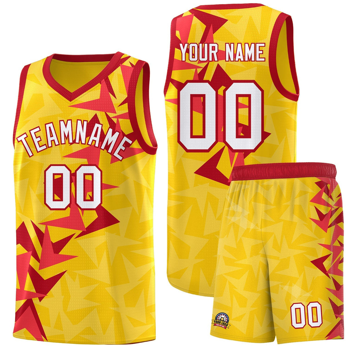 Custom Gold Boomerang Pattern Kits Basketball Jersey|KXKSHOP