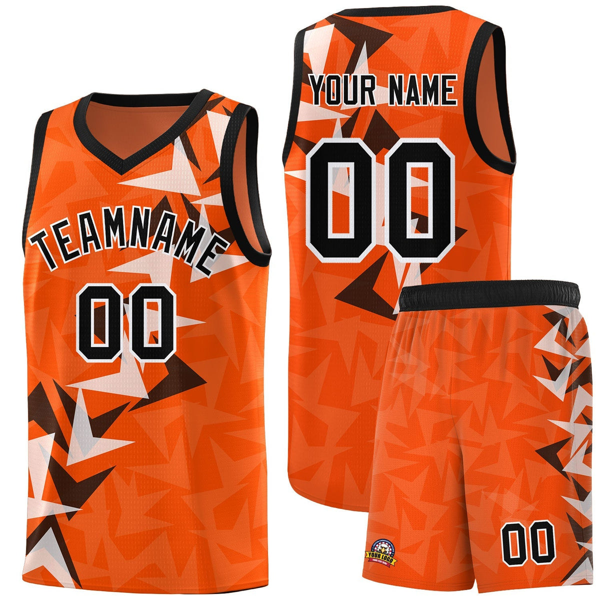 Custom Orange Boomerang Pattern Kits Basketball Jersey|KXKSHOP