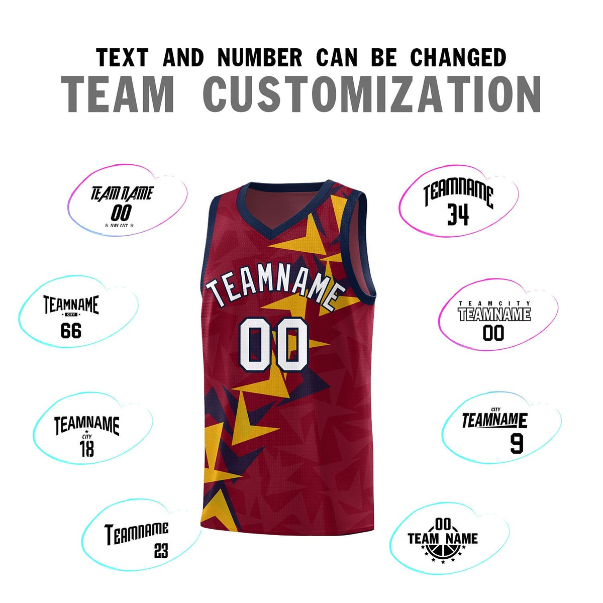Custom Crimson Boomerang Pattern Kits Basketball Jersey|KXKSHOP