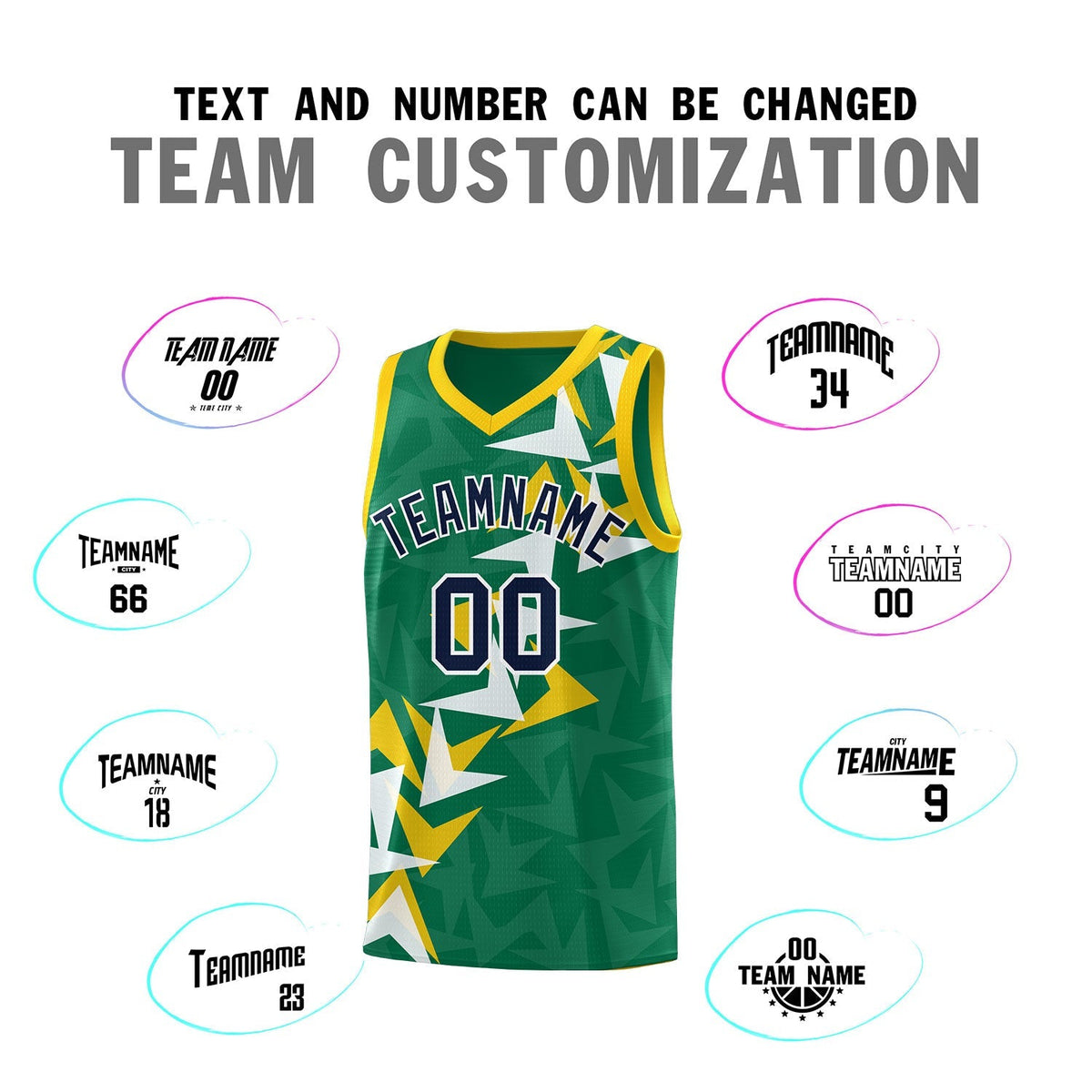 Custom Kelly Green Boomerang Pattern Kits Basketball Jersey|KXKSHOP