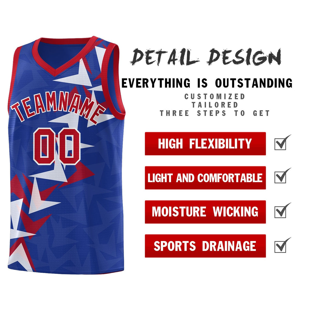 Custom Royal Boomerang Pattern Kits Basketball Jersey|KXKSHOP