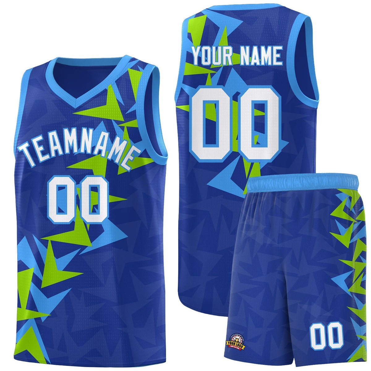 Custom Royal Boomerang Pattern Kits Basketball Jersey|KXKSHOP
