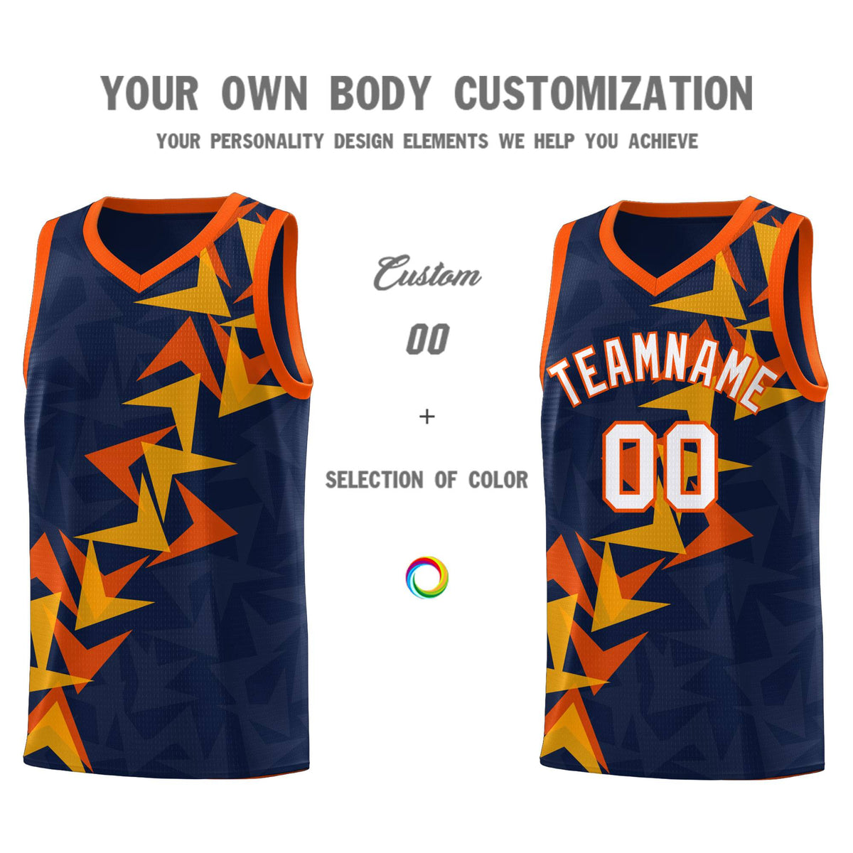 Custom Navy Boomerang Pattern Kits Basketball Jersey|KXKSHOP