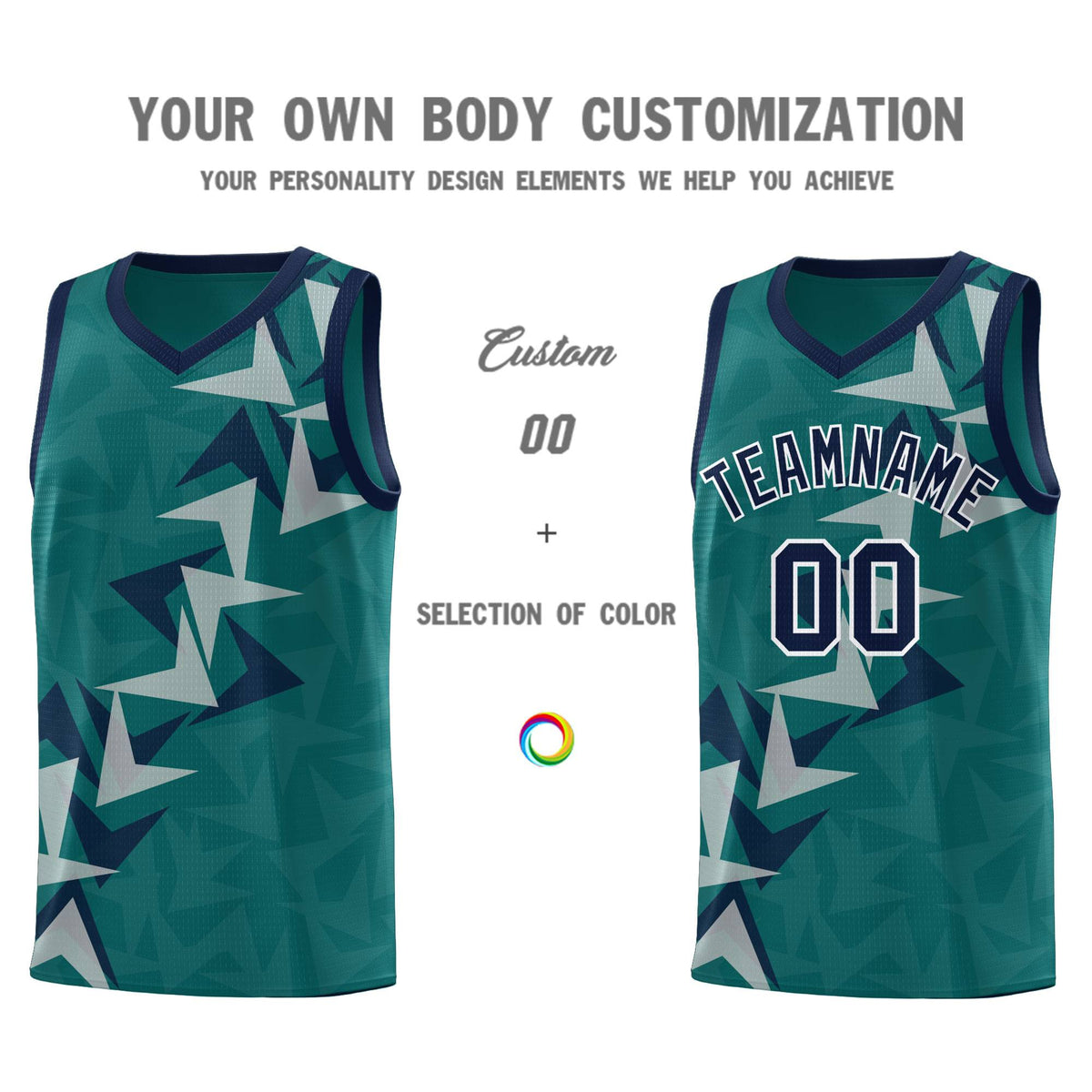 Custom Aqua Boomerang Pattern Kits Basketball Jersey|KXKSHOP