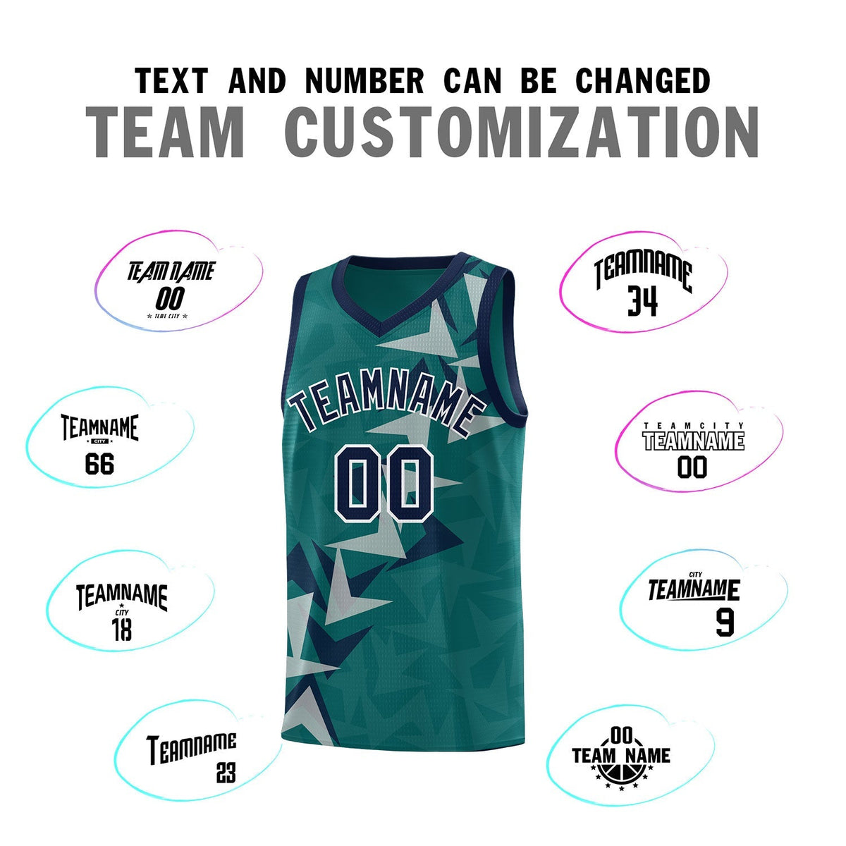 Custom Aqua Boomerang Pattern Kits Basketball Jersey|KXKSHOP