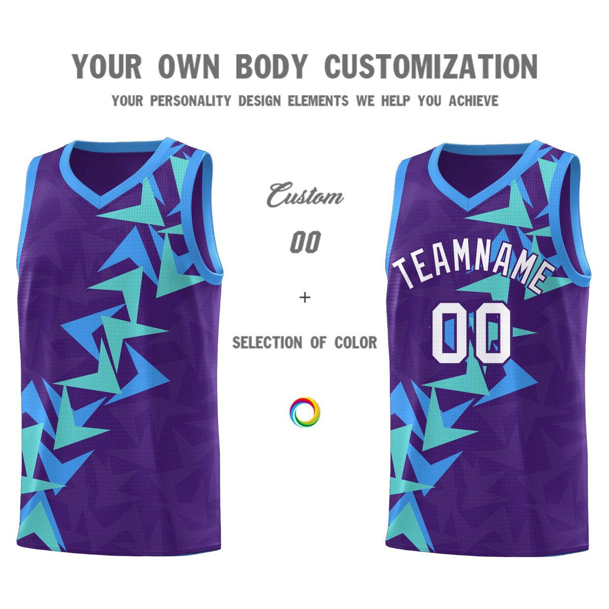 Custom Purple Boomerang Pattern Kits Basketball Jersey|KXKSHOP