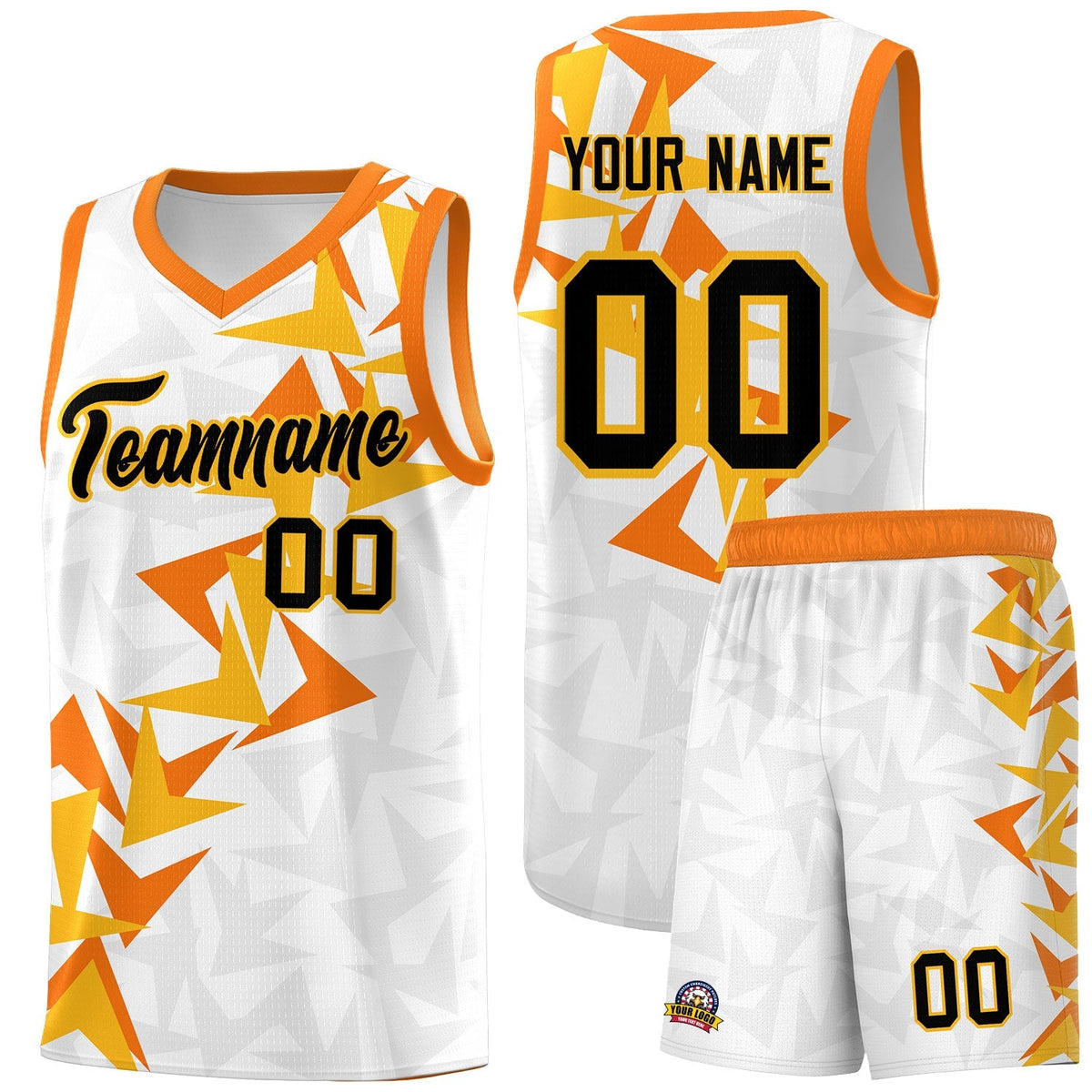 Custom White Boomerang Pattern Kits Basketball Jersey|KXKSHOP