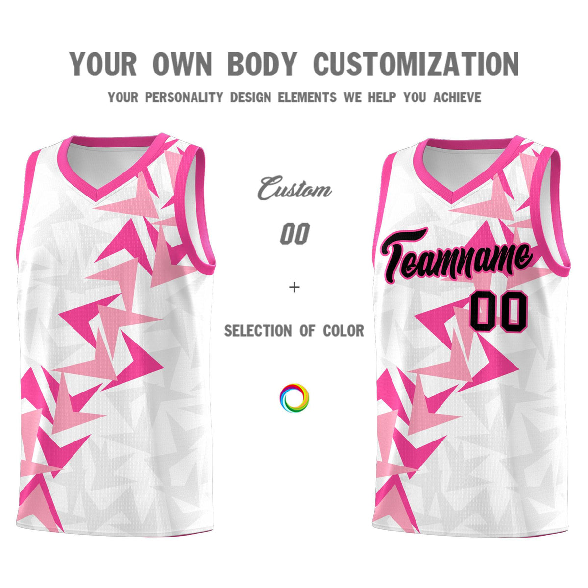 Custom White Boomerang Pattern Kits Basketball Jersey|KXKSHOP