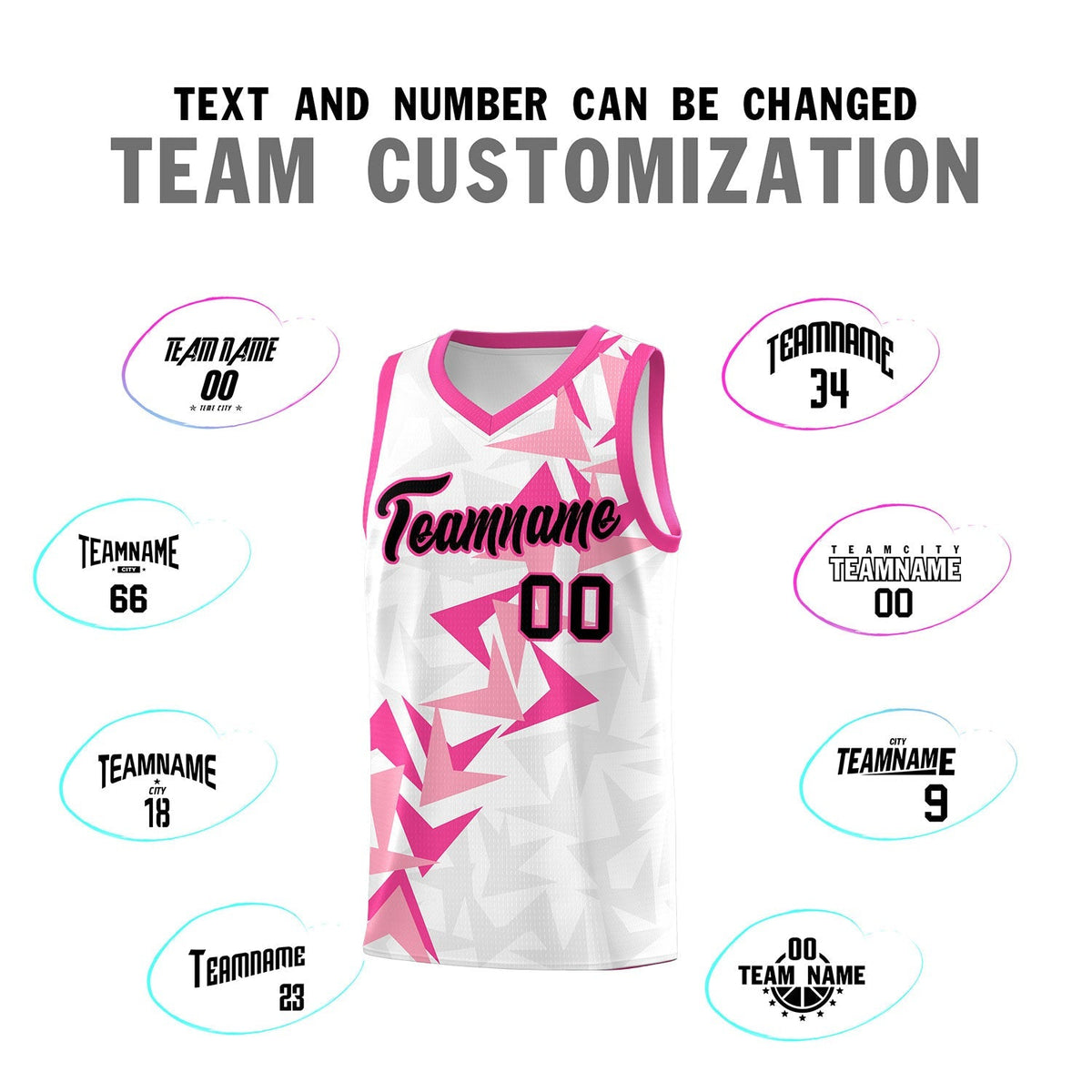 Custom White Boomerang Pattern Kits Basketball Jersey|KXKSHOP