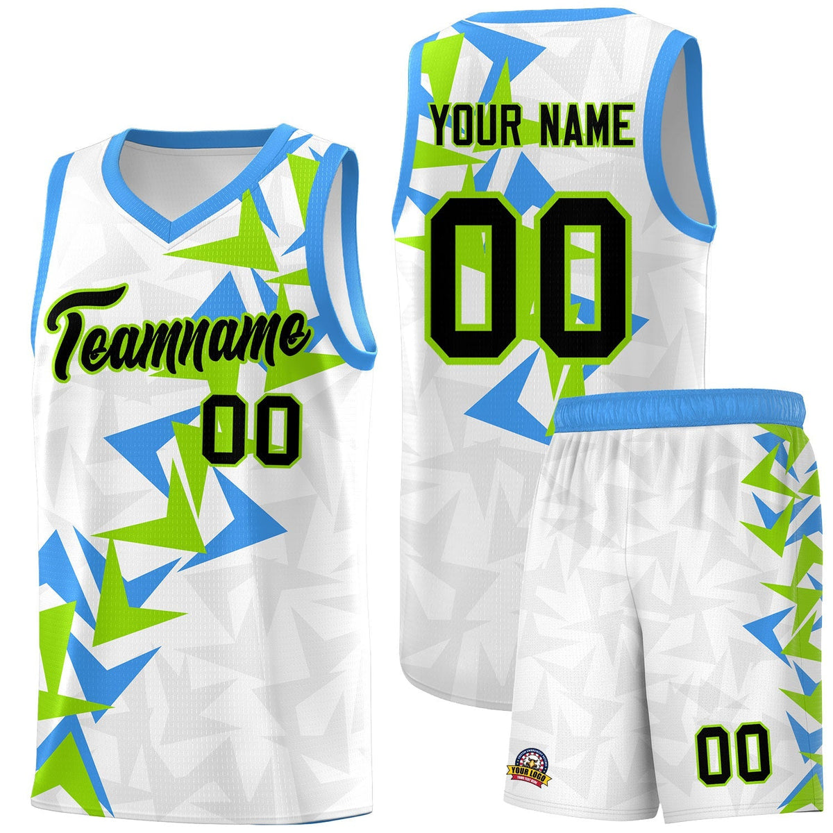 Custom White Boomerang Pattern Kits Basketball Jersey|KXKSHOP