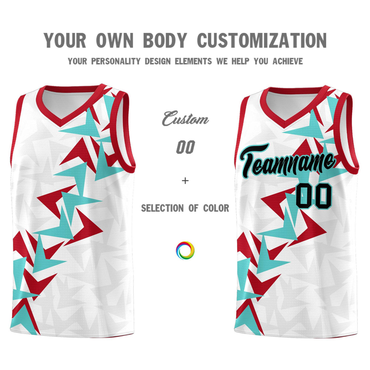 Custom White Boomerang Pattern Kits Basketball Jersey|KXKSHOP