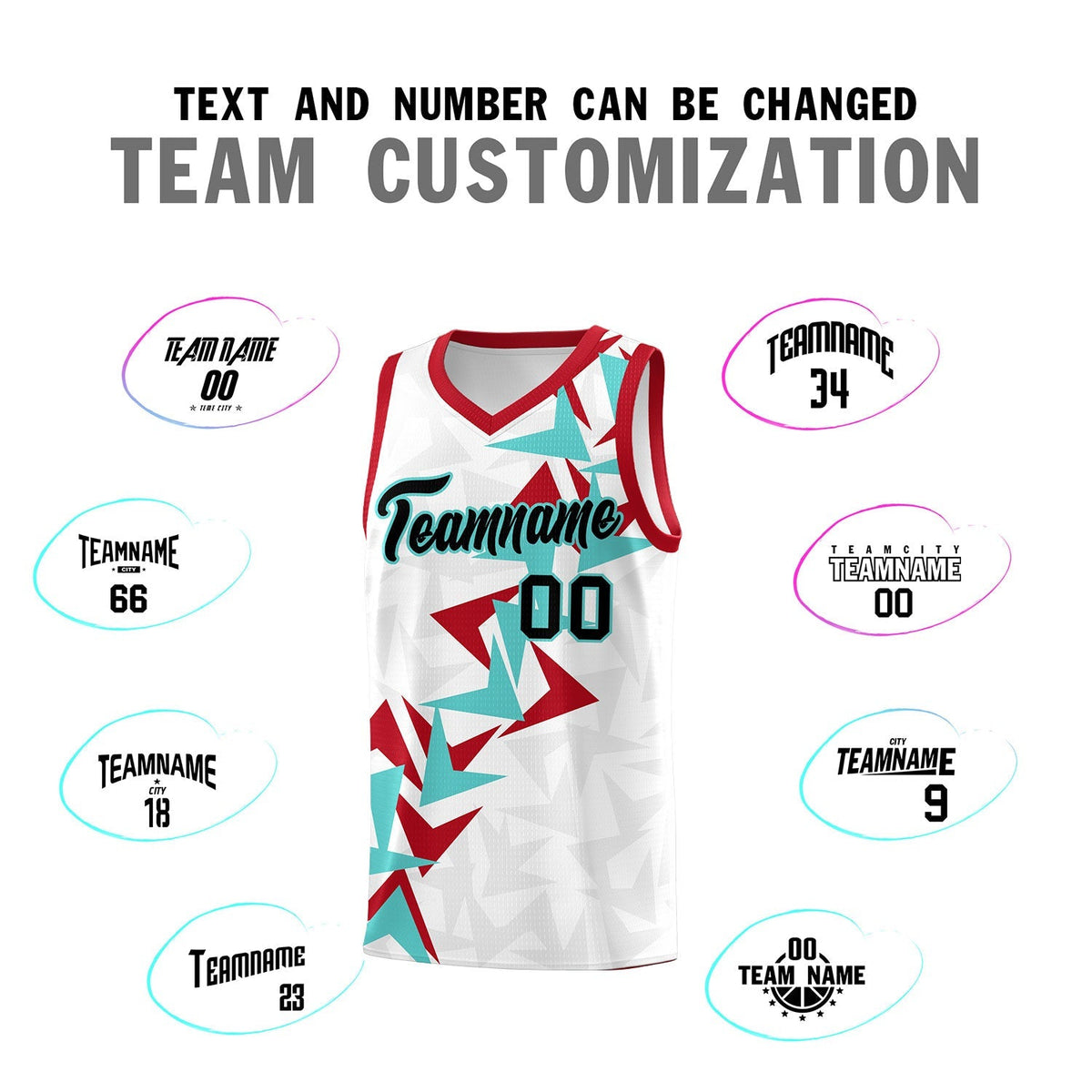 Custom White Boomerang Pattern Kits Basketball Jersey|KXKSHOP