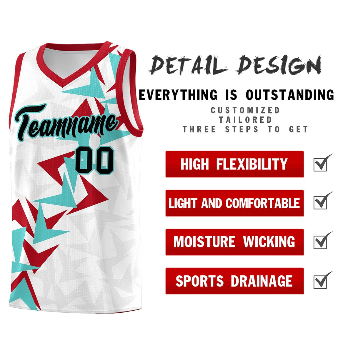 Custom White Boomerang Pattern Kits Basketball Jersey|KXKSHOP
