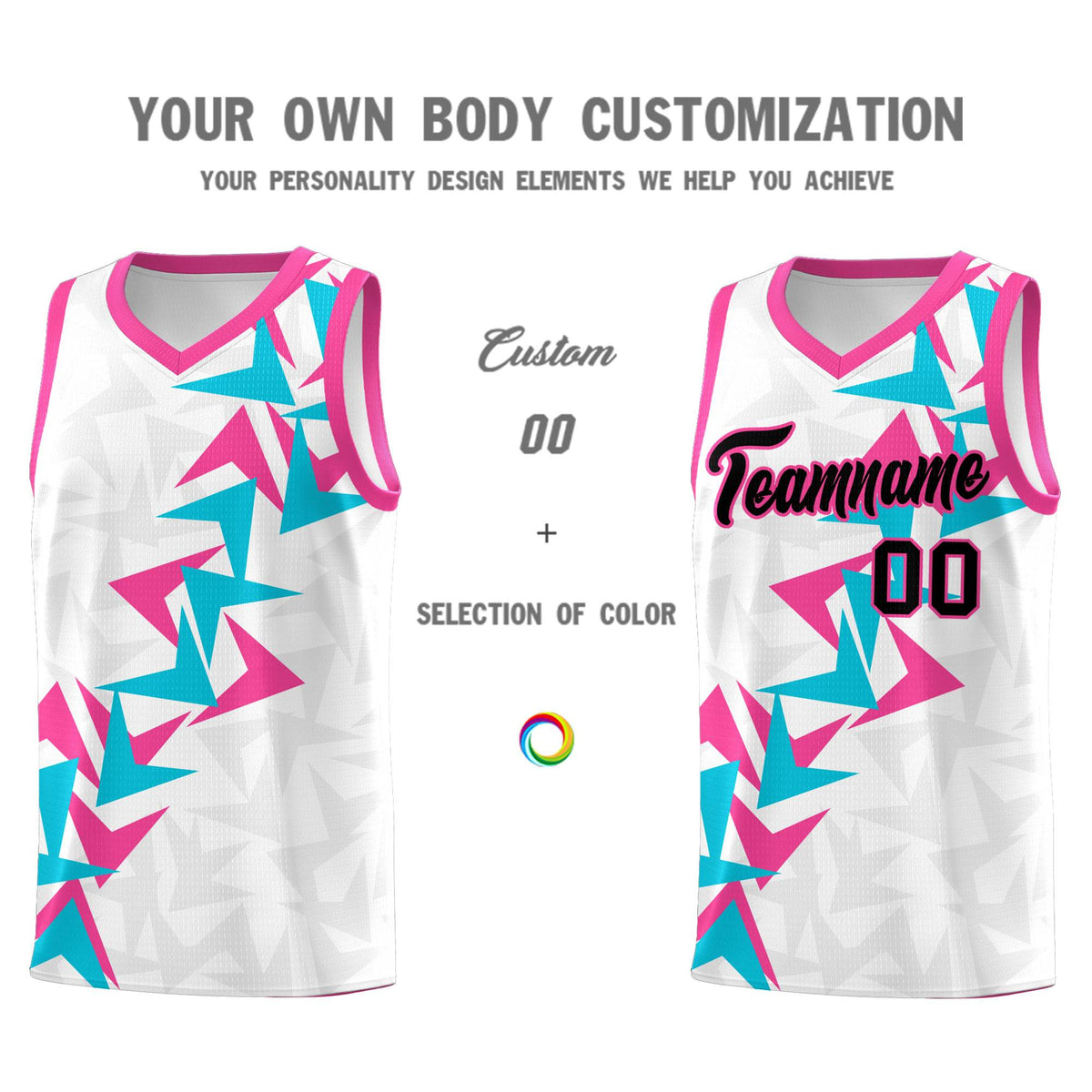 Custom White Boomerang Pattern Kits Basketball Jersey|KXKSHOP