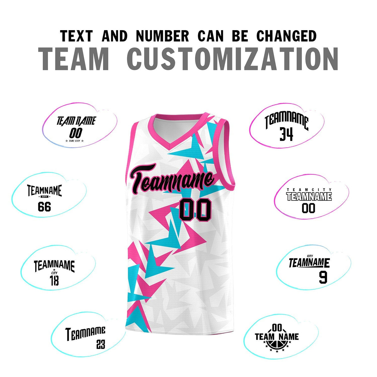 Custom White Boomerang Pattern Kits Basketball Jersey|KXKSHOP