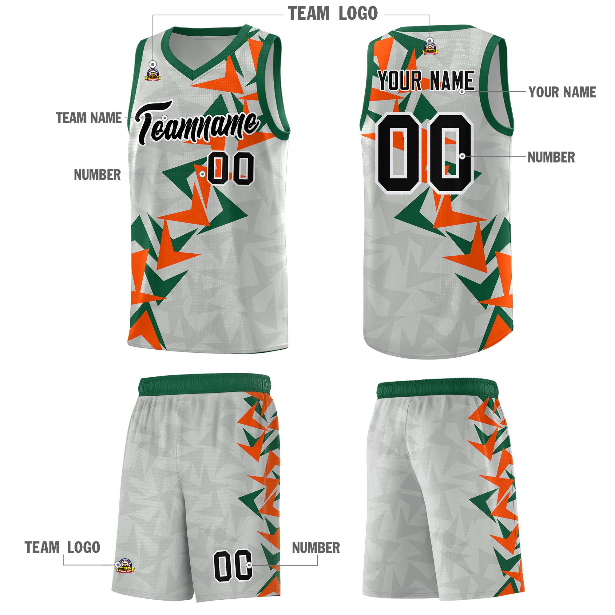 Custom Gray Boomerang Pattern Kits Basketball Jersey|KXKSHOP