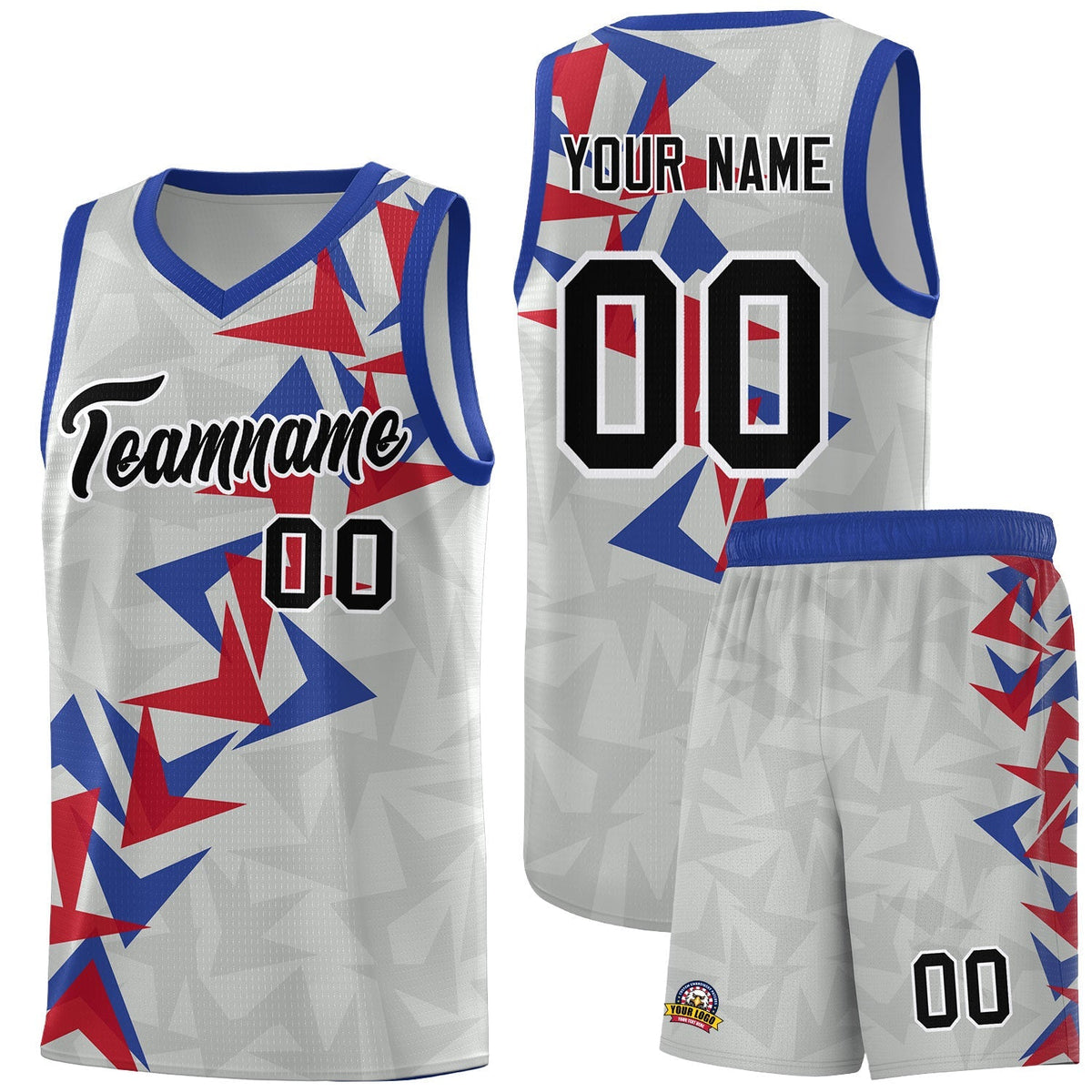 Custom Gray Boomerang Pattern Kits Basketball Jersey|KXKSHOP
