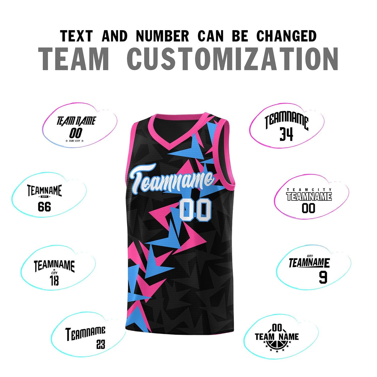 Custom Black Boomerang Pattern Kits Basketball Jersey|KXKSHOP