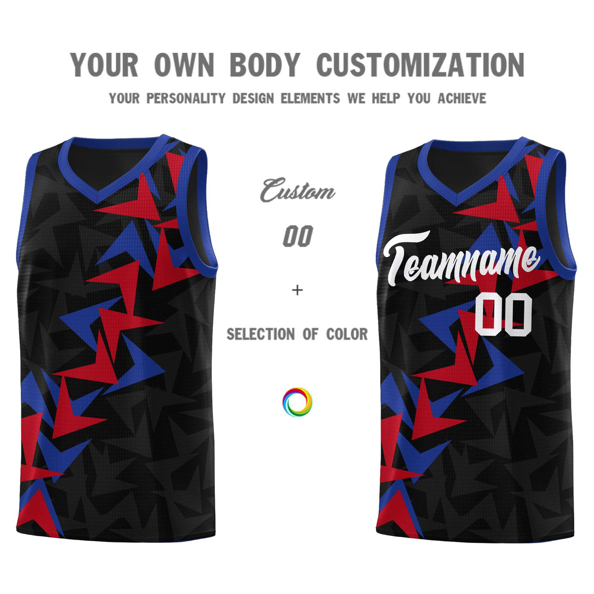 Custom Black Boomerang Pattern Kits Basketball Jersey|KXKSHOP
