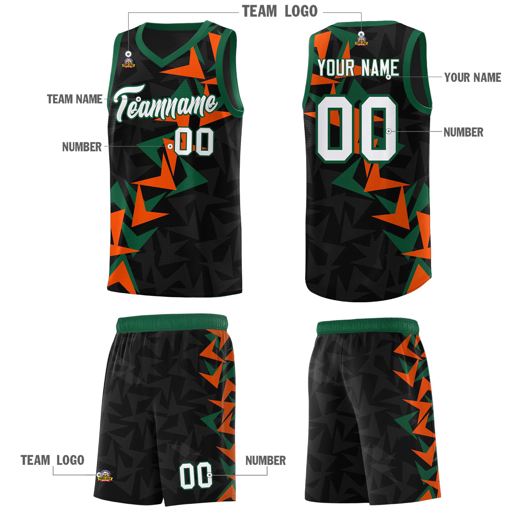 Custom Black Boomerang Pattern Kits Basketball Jersey|KXKSHOP