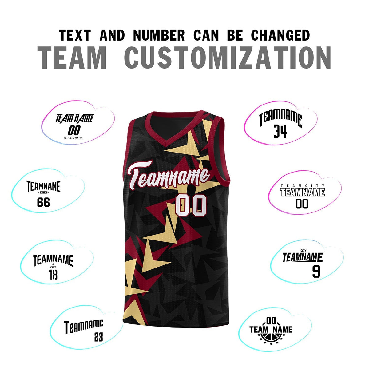 Custom Black Boomerang Pattern Kits Basketball Jersey|KXKSHOP