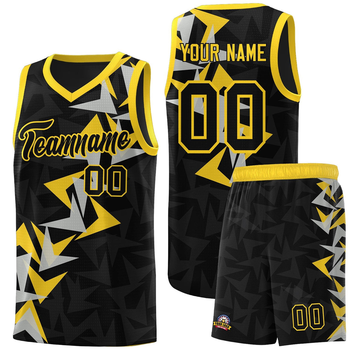 Custom Black Boomerang Pattern Kits Basketball Jersey|KXKSHOP