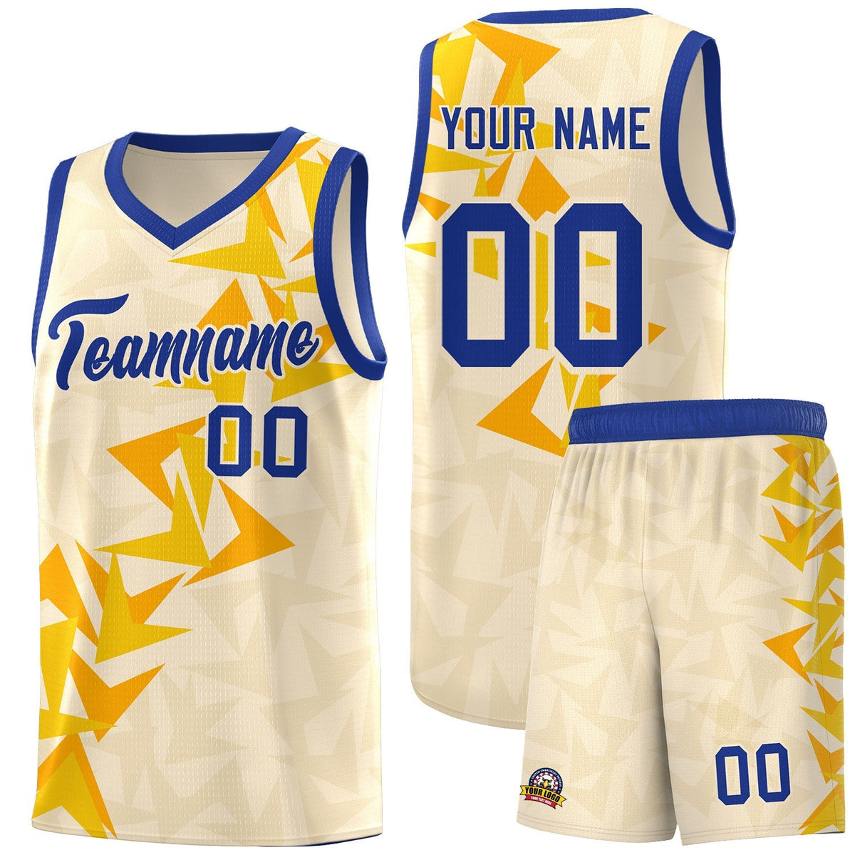 Custom Cream Boomerang Pattern Kits Basketball Jersey|KXKSHOP