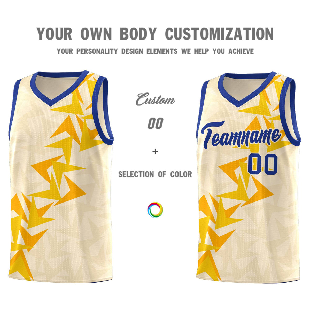 Custom Cream Boomerang Pattern Kits Basketball Jersey|KXKSHOP