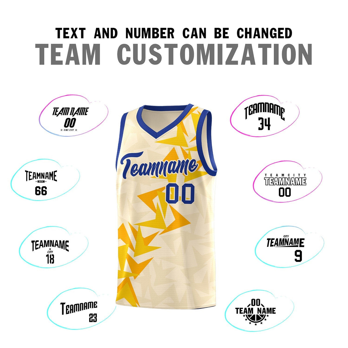 Custom Cream Boomerang Pattern Kits Basketball Jersey|KXKSHOP