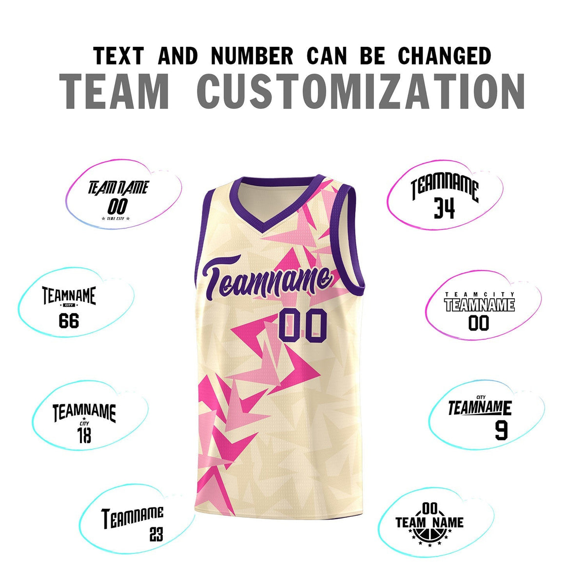 Custom Cream Boomerang Pattern Kits Basketball Jersey|KXKSHOP