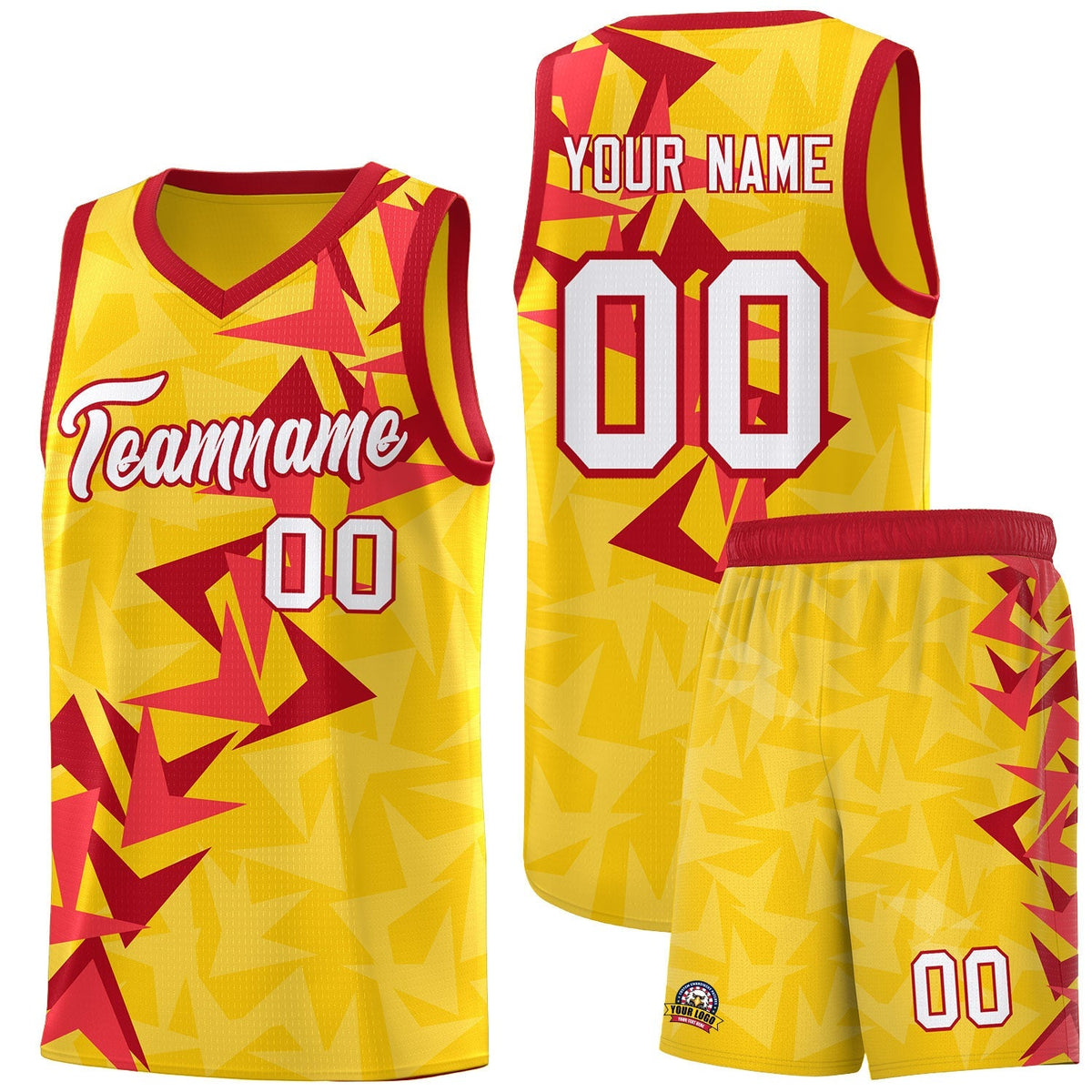 Custom Gold Boomerang Pattern Kits Basketball Jersey|KXKSHOP