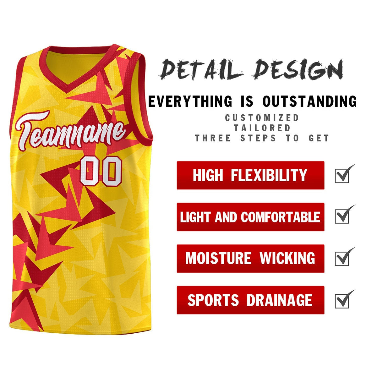 Custom Gold Boomerang Pattern Kits Basketball Jersey|KXKSHOP