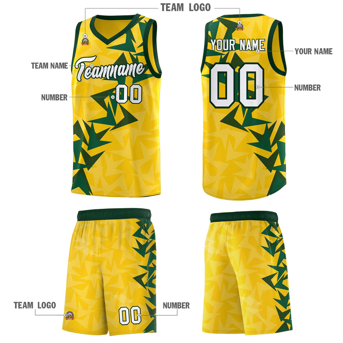 Custom Gold Boomerang Pattern Kits Basketball Jersey|KXKSHOP
