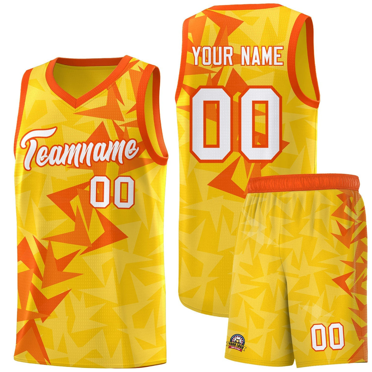 Custom Gold Boomerang Pattern Kits Basketball Jersey|KXKSHOP