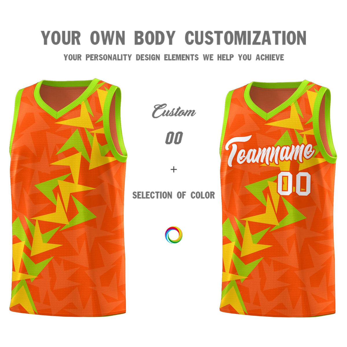 Custom Orange Boomerang Pattern Kits Basketball Jersey|KXKSHOP