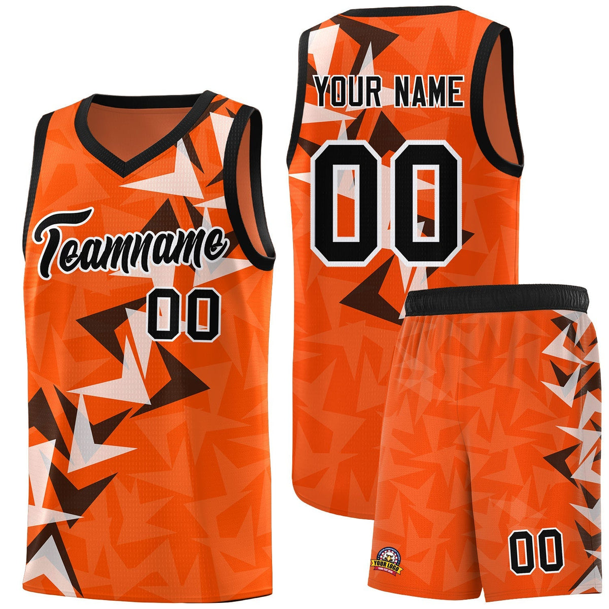 Custom Orange Boomerang Pattern Kits Basketball Jersey|KXKSHOP