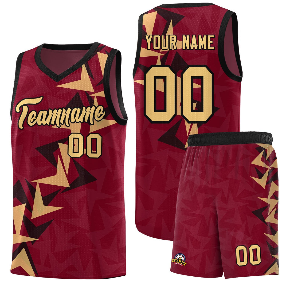 Custom Crimson Boomerang Pattern Kits Basketball Jersey|KXKSHOP