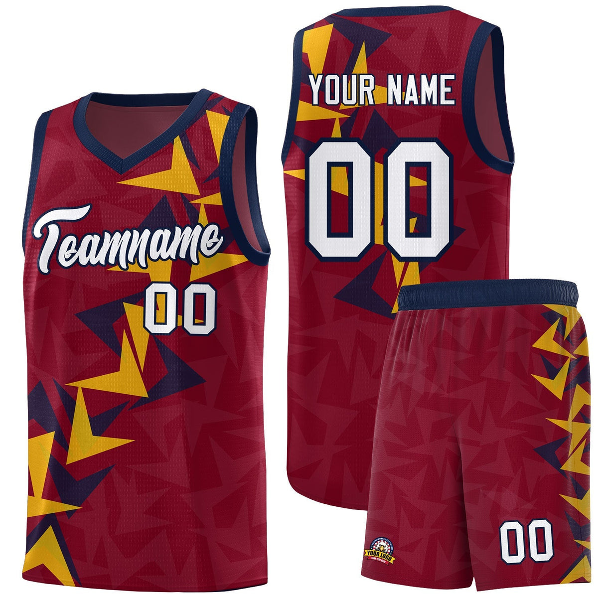 Custom Crimson Boomerang Pattern Kits Basketball Jersey|KXKSHOP
