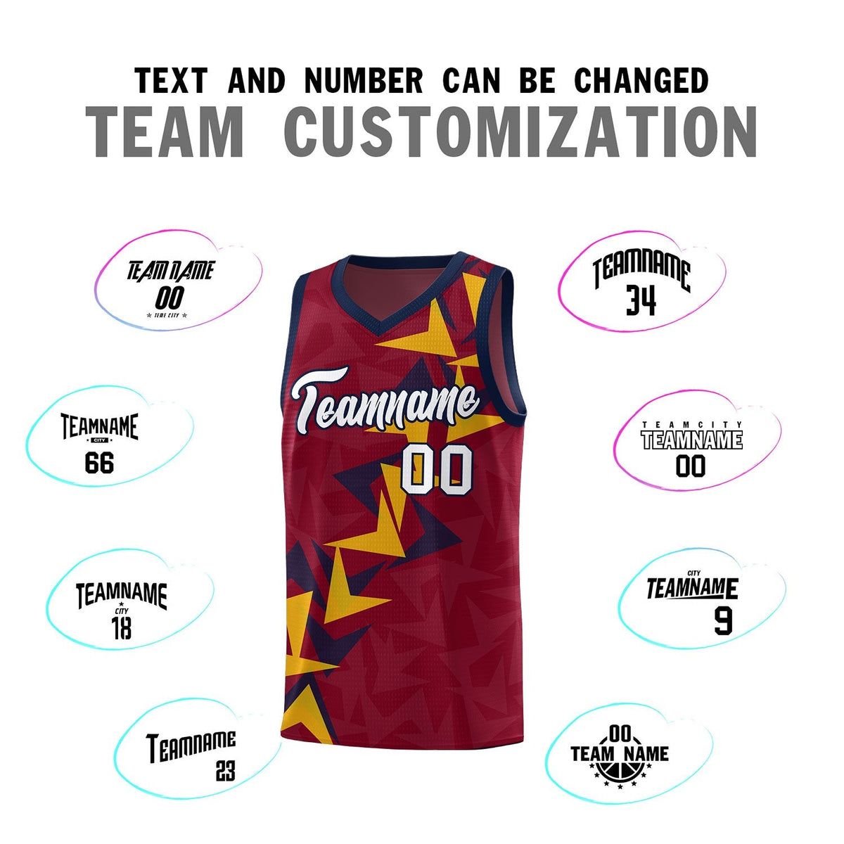 Custom Crimson Boomerang Pattern Kits Basketball Jersey|KXKSHOP