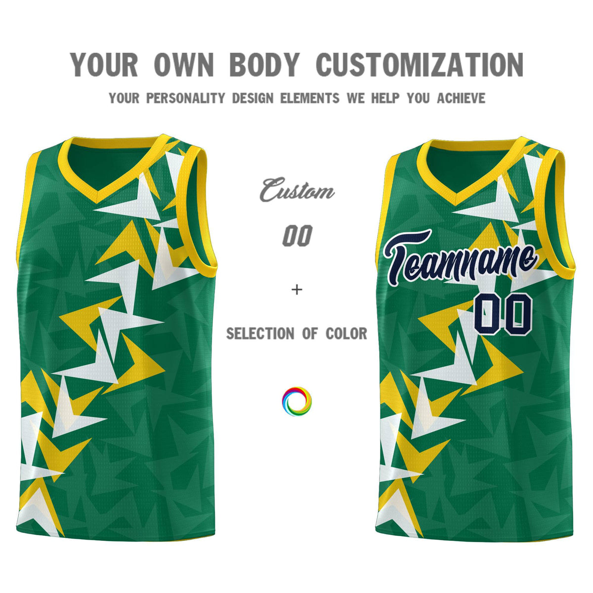 Custom Kelly Green Boomerang Pattern Kits Basketball Jersey|KXKSHOP