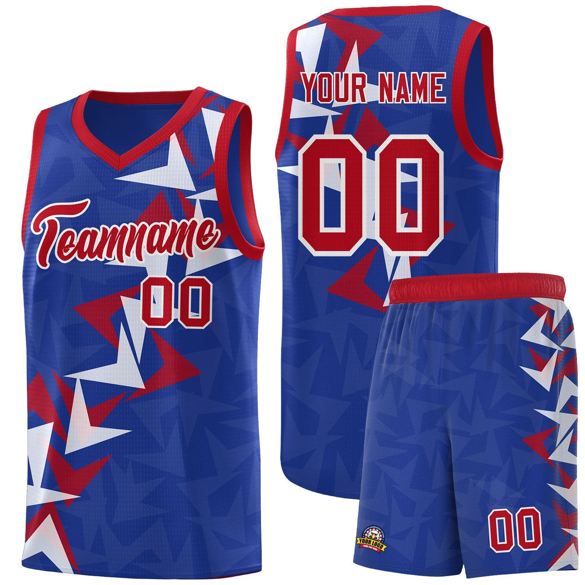 Custom Royal Boomerang Pattern Kits Basketball Jersey|KXKSHOP