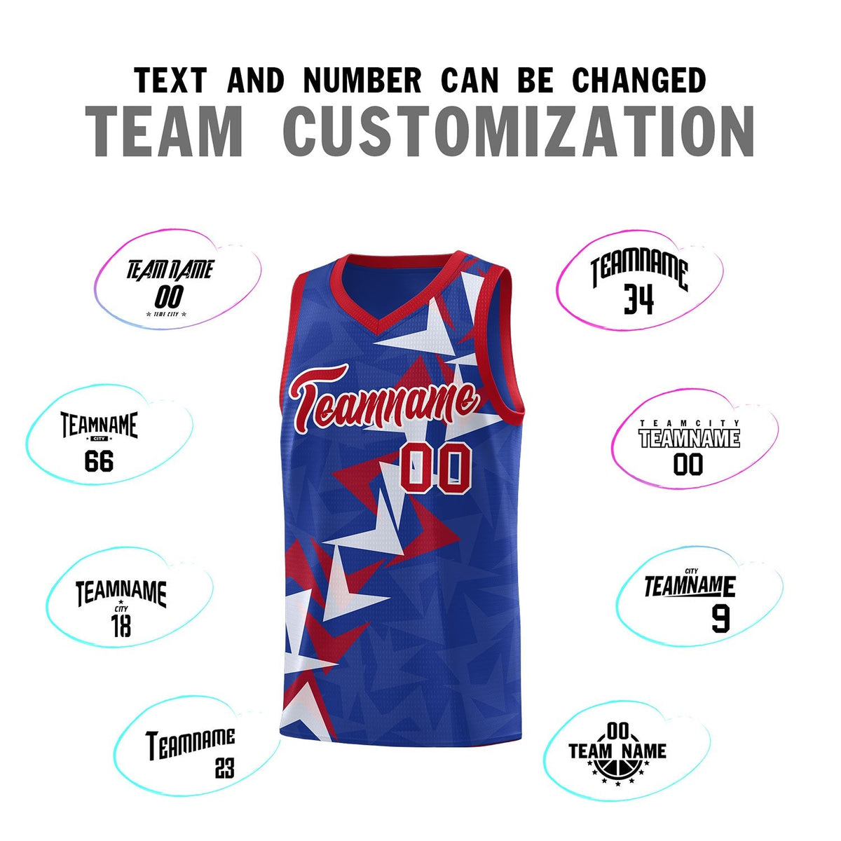 Custom Royal Boomerang Pattern Kits Basketball Jersey|KXKSHOP
