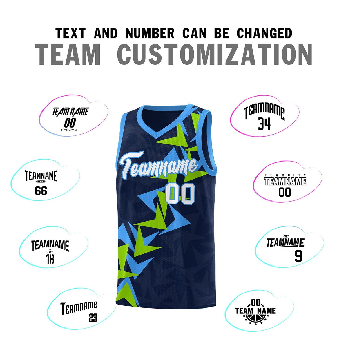 Custom Navy Boomerang Pattern Kits Basketball Jersey|KXKSHOP