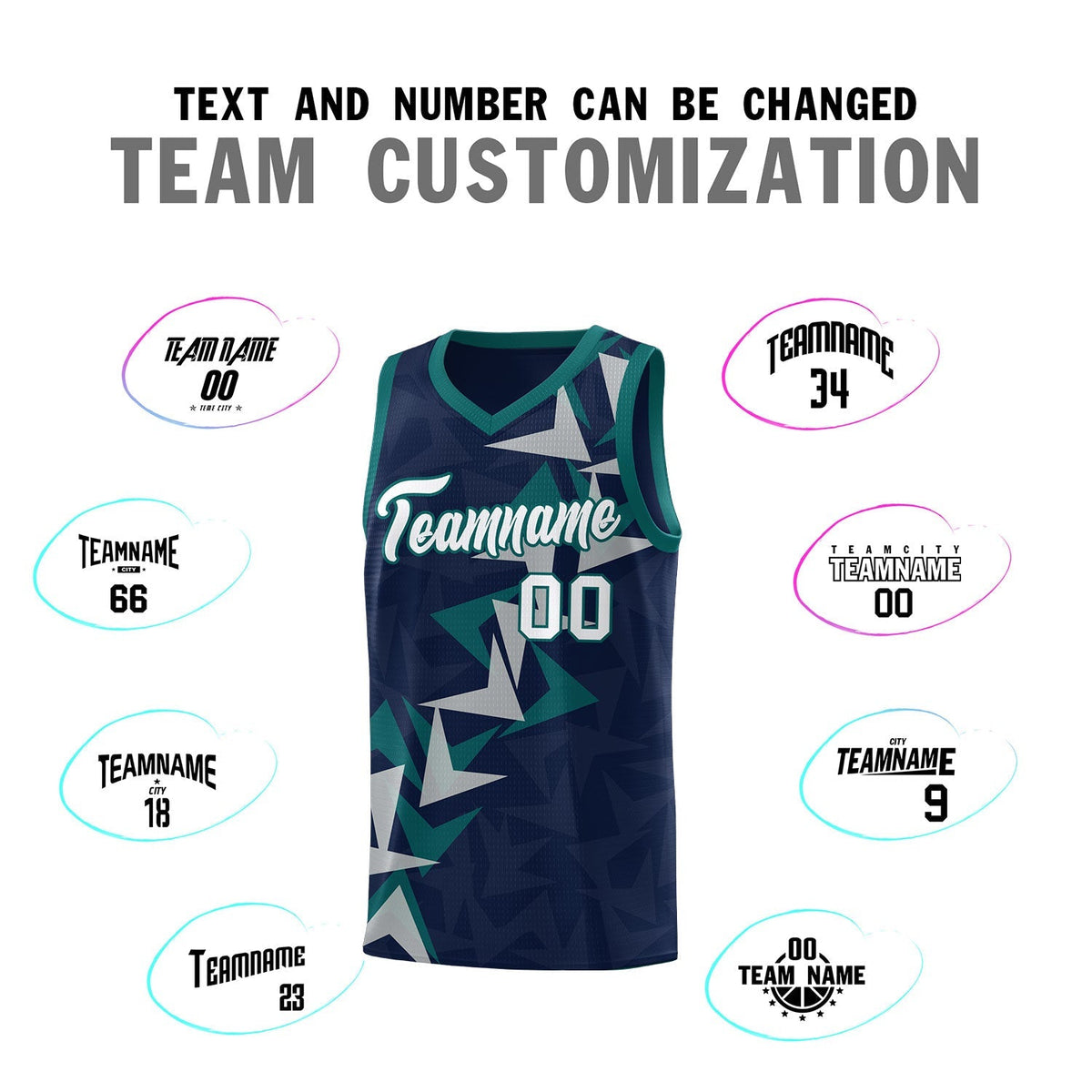 Custom Navy Boomerang Pattern Kits Basketball Jersey|KXKSHOP