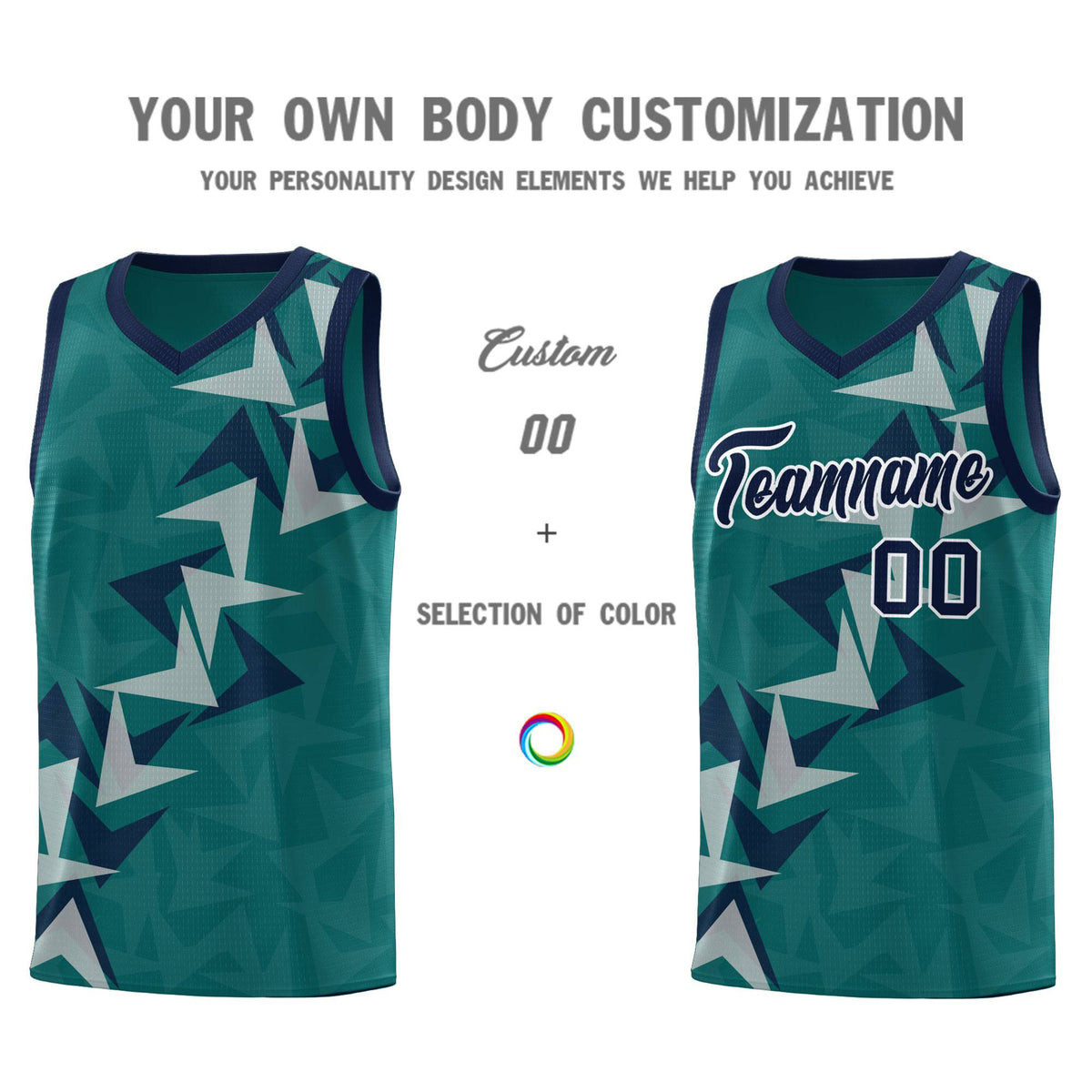 Custom Aqua Boomerang Pattern Kits Basketball Jersey|KXKSHOP