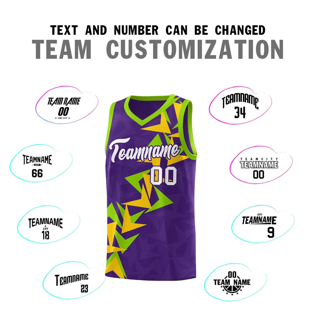 Custom Purple Boomerang Pattern Kits Basketball Jersey|KXKSHOP