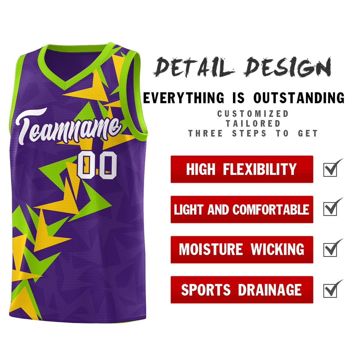 Custom Purple Boomerang Pattern Kits Basketball Jersey|KXKSHOP
