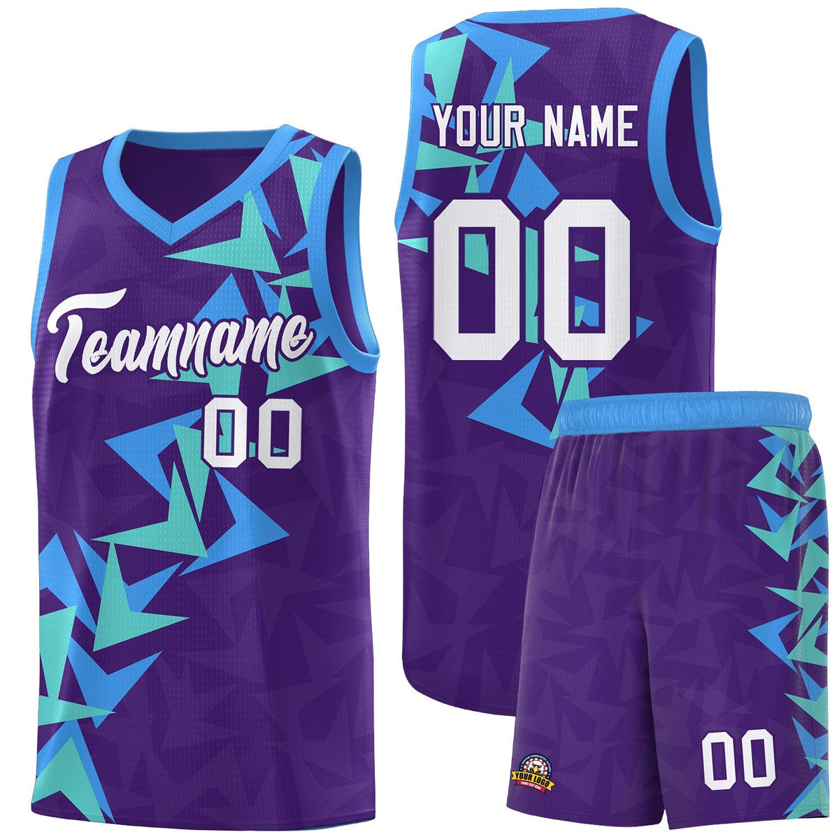 Custom Purple Boomerang Pattern Kits Basketball Jersey|KXKSHOP