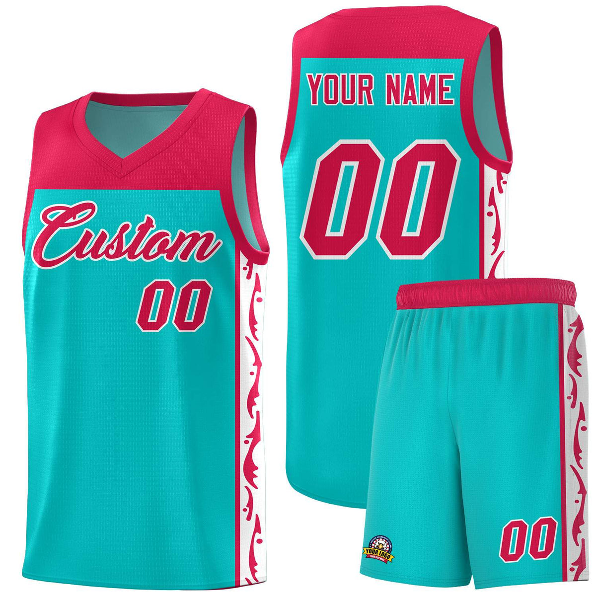 Custom Bright Green Side Pattern Sports Uniform Basketball Jersey|KXKSHOP